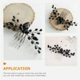 thumbnail image 3 of Miangastore Bridal Hair Comb with Rhinestones for Prom Elegant Zinc Alloy and Zircon Black Color, 3 of 8