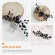 thumbnail image 3 of KAKOWELY Peinetas laterales de cristal negro para Halloween, accesorio para el cabello de boda, 3 of 4
