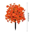 thumbnail image 3 of Árboles artificiales en maceta con flores naranjas multicolores, decoración de jardín exterior de 51 cm, plantas de interior de plástico sin mantenimiento para decoración de patio y hogar., 3 of 6