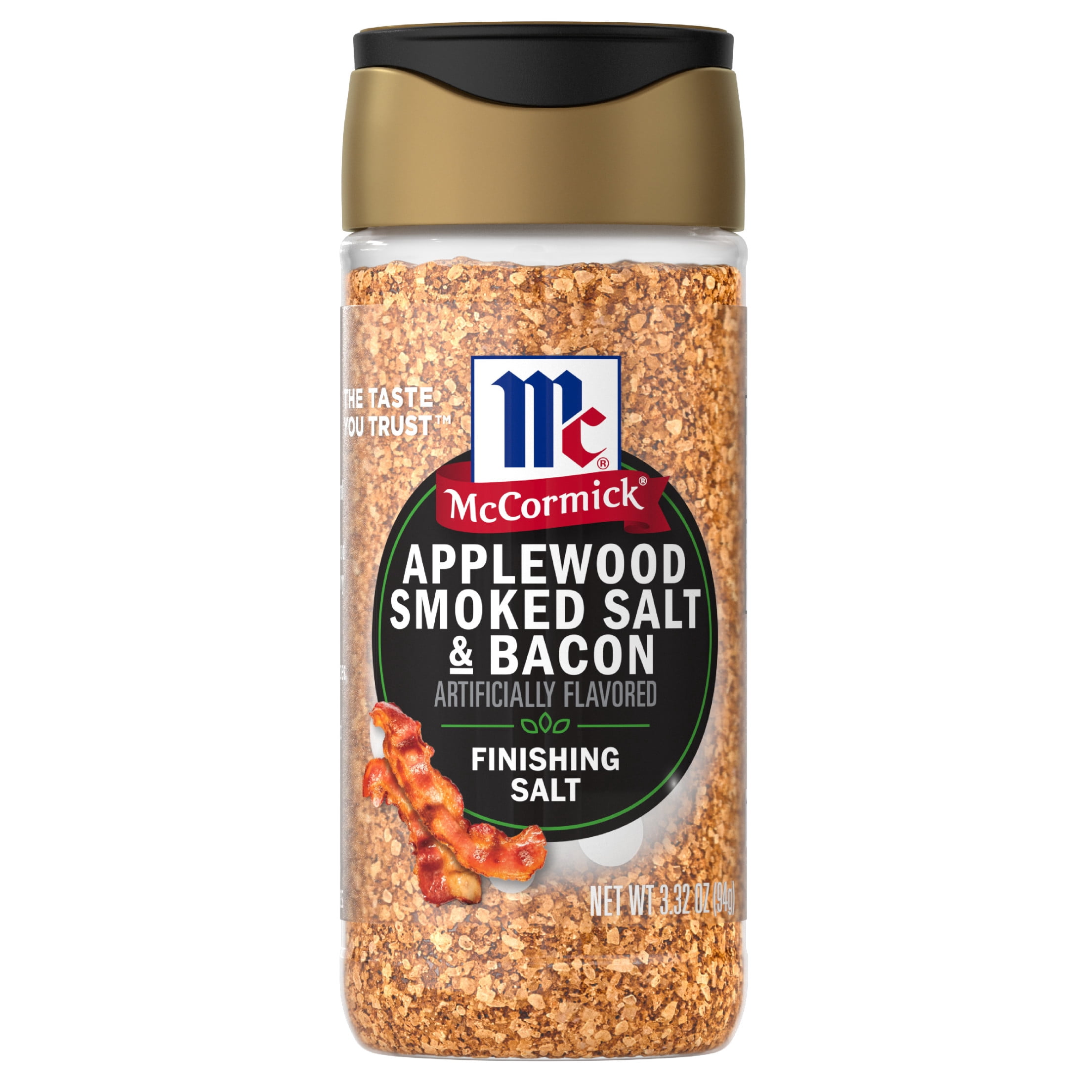 (3 pack) McCormick Applewood Smoked Salt and Bacon Finishing Salt, 3.32 oz Bottle