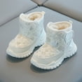 thumbnail image 2 of Quealent Girls Winter Boots Boys Girls Winter Cold Weather Waterproof Non Slip Warm Shoes for Little Kids White for Size 13, 2 of 9