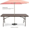 thumbnail image 4 of Costway 6' Folding Table Rattan Portable Indoor Outdoor Picnic Party Dining Camping, 4 of 10
