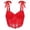 Red, variant on Women's Mesh Lace Double Strap Bustier - Breathable Corset Top Torso Shaper for Party and Clubwear