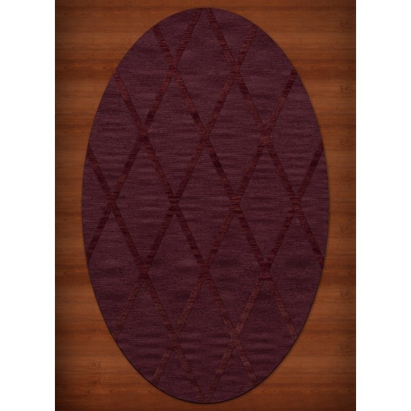 Dalyn Dover Area Rug DV11 Dv11 Burgundy Lines Diamonds 12' x 15' Oval