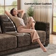 thumbnail image 3 of COPIAE 86 Inch Sofa with Extra Deep Seats Oversize,2 Seater Sofa for Living Room, Modern Couch and Sofa, Comfy Armrests and Seats and Backrests, Easy Installation,Chenille Fabric Dark Brown, 3 of 13
