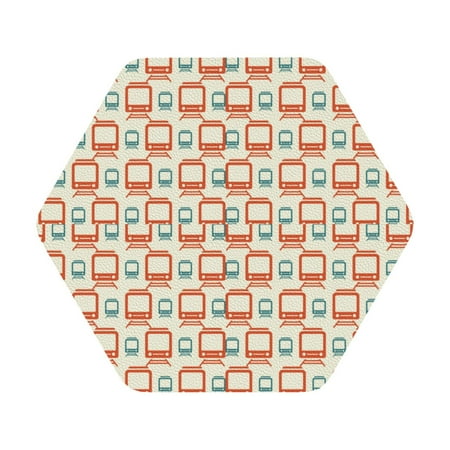 

Matuu Train1 for Cup Coasters Set of 6 Leather Coasters Desk Coasters for Office Measures 4” x 4” Hexagon