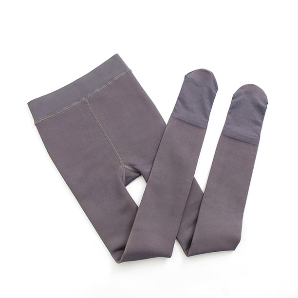 Forro Polar Translúcidas Y Cálidas Para Mujer, Con Forro Polar, Delgadas, Elásticas, Pantalones Vogacara HA046676-01