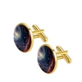 thumbnail image 2 of Galactic Space Elegant Formal Wear Stainless Steel Men's Cufflink Set for Business Attire and Special Events, 2 of 6