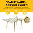 thumbnail image 4 of Sage Green Easter Table Cloths for 6 Foot Rectangle Tables, Spring Watercolor Bunny Eggs Flower Plaid Patio Waterproof Elastic Fitted Tablecloths, Washable Rectangular Table Cover for Camping, 4 of 8