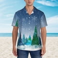 thumbnail image 5 of Uemuo Christmas Trees Printed Regular Fit Short Sleeve Casual Hawaiian Shirt for Men,Aloha shirt,Tropical shirt,Floral print shirt,Vacation Beach shirt-Medium, 5 of 9