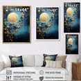 thumbnail image 4 of Designart "Cerulean Cycle Dreams: Moon In Blue And Gold IV" Moon Canvas Art Print, 4 of 7