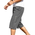 thumbnail image 6 of Taqqpue Mens Dry 3/4 Length Shorts Elastic Waist Zipper Pocket Hiking Pants For Outdoor Workout Casual Wear, 6 of 8