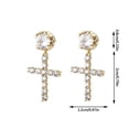 thumbnail image 3 of SUSHANG Large Zircon Cross Stud Earrings Easter Ornament of The Crucifix Zircon Earrings Earrings Men and Women Personality Simple Earrings, 3 of 6