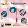 thumbnail image 3 of Kids Spray Mop Toy Set, Real Working Water Sprayer, with Broom and Dust Pan, Educational Cleaning Toy for Ages 3+, Pink (Spray Mop), 3 of 5