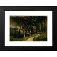 thumbnail image 2 of Edward Mitchell Bannister 18x14 Black Modern Framed Museum Art Print Titled - Untitled (Landscape, Forest Scene with Red Fence and Building) (1893), 2 of 5