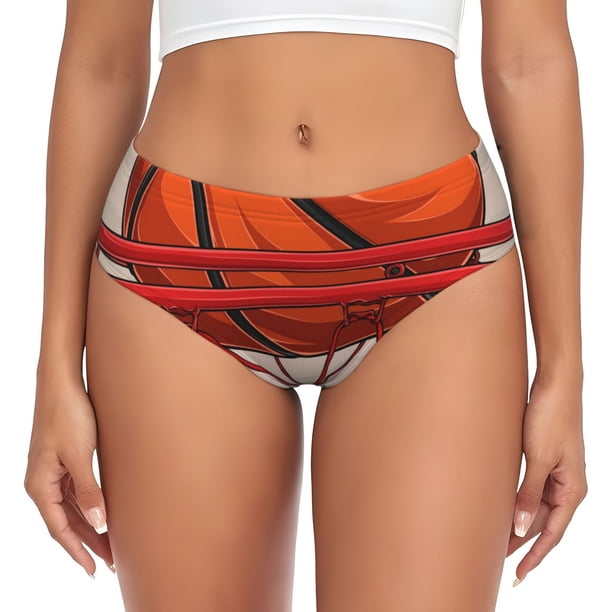 Balery Basketball Shot Ropa Interior de Algodón para Mujer con Dibujo – Braguitas Cómodas y Elásticas, Estilo Clásico-3X-Large