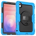 thumbnail image 2 of Case for Samsung Galaxy Tab S11 Ultra 2025 14.6 Inch with Screen Protector, 360 Degree Rotating Kickstand Hand Strap Heavy Duty Shockproof Cover with Shoulder Strap, Sky Blue, 2 of 7