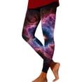 thumbnail image 2 of Mceream Leggings for Women Tummy Control Cotton High Waisted Yoga Pants Workout Gym Joggers Fashion Graphic Printed Stretchy Tights Blue S, 2 of 5