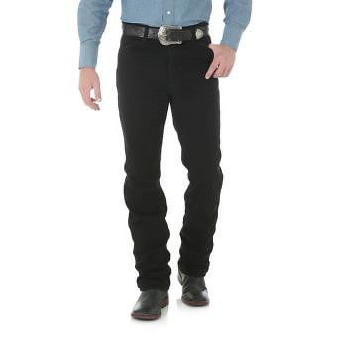 Wrangler Men's Original Waist, Cowboy Cut Slim Fit Jean, Boot Style, Shadow Black, 28x34