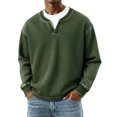 thumbnail image 2 of Men's Fake Two-piece Sweatshirt, Fashion Pullover with Layered Collar Design, Long Sleeve Casual Top for Autumn Fall Streetwear, 2 of 4
