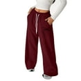 thumbnail image 2 of Little Girls Bow Drawstring Loose Fit Lightweight Straight Leg Athletic Casual Pants, 2 of 4