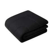 Mainstays Black Reversible 5-Piece Bed in a Bag Comforter Set with Sheets, Twin XL