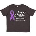 thumbnail image 3 of Inktastic Stop Domestic Violence-purple Ribbon Boys or Girls Toddler T-Shirt, 3 of 5