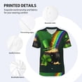 thumbnail image 3 of KLL St. Patrick's Day4 for Men's Baseball Shirts,Short Sleeve Casual Shirts Button Down Shirt for Men Beach Summer Wedding Shirt-4X-Large, 3 of 7