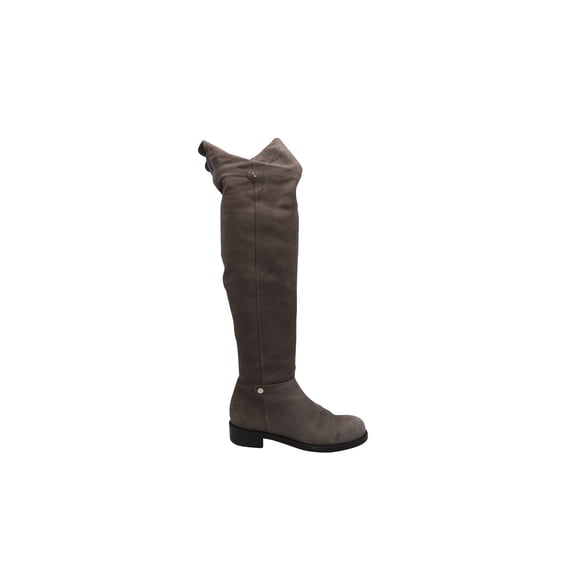 Pre-Owned Jimmy Choo Knee-Length Boots in Brown Suede