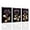 Purple, variant on ZHONGYUTONG Rose Gold Wall Art Set of 3 Black and Gold Flower Painting Prints Red Rose Canvas Pictures Floral Bathroom Bedroom Home Decor Framed (11.00" x 14.00" x 3PCS)