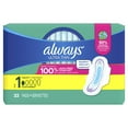 thumbnail image 3 of Always Ultra Thin Feminine Pads with Wings for Women, Size 2, Long Super Absorbency, Unscented58 count, 3 of 9