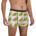 thumbnail image 5 of Men's Boxer Briefs, Cute Sea Green Limes Soft Comfy Mens Underwear Boxer Briefs Breathable With Widen Waist, 5 of 7