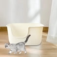 thumbnail image 1 of Cajas de arena para gatos de lados altos, lavabo grande para arena para gatos, jaula fácil de limpiar, orinal para gatitos, gatos pequeños y medianos,, 1 of 10