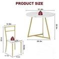 thumbnail image 3 of 2025 New Round Dining Table with Chairs: Small Kitchen Table and Chairs Set 2 - Breakfast Bar Table and Stools Set for Small Space, Apartment, Living Room, Dining Room, 3 of 8