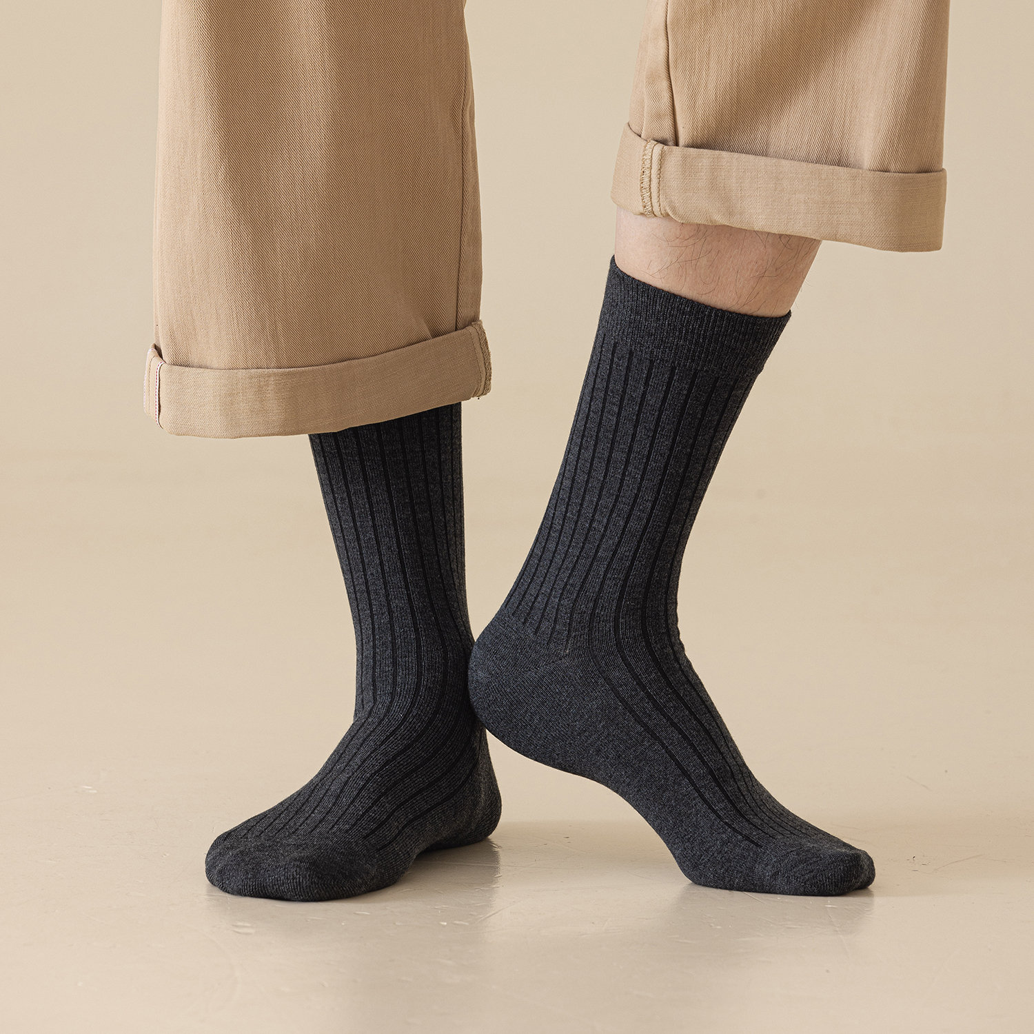 Sookeceks 6 Pairs Mens Stockings, Soft Heated Storage Autumn Winter Socks for Casual Business Size 7-11