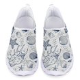 thumbnail image 1 of Zapatos planos informales con estampado de conchas de moluscos para mujer, calzado ligero y cómodo para caminar al aire libre, de malla transpirable, para verano y otoño, 1 of 5