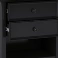 thumbnail image 4 of Amherst 24 inch Wide Solid Wood Transitional Bedside Table in Black, 4 of 5