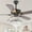 Black, variant on Cusp Barn 52 Inch 5 Wood Blades Ceiling Fan with Remote Control Industrial Crystal Shade Chrome Finish Chandelier for Living Room