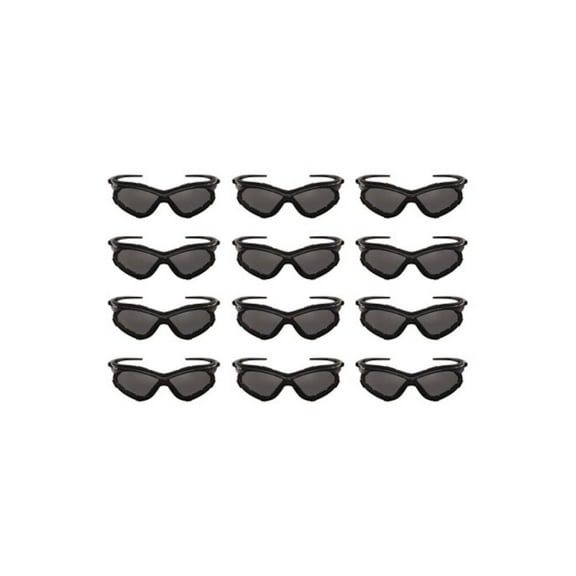 Kleenguard V30 Nemesis Foam Safety Glasses, Black Nylon Frame, Smoke Polycarbonate Lens, 12/Carton