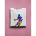 thumbnail image 3 of Colorful Basketball Player Sweatshirt Women -SPIdeals Designs, Female Large, 3 of 4
