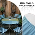 thumbnail image 2 of Aqua Teal Orange Round Tablecloth for 55-60 Inch Tables, Fitted Table Cover with Elastic Edge, Modern Oil Painting Abstract Waterproof Outdoor Table Cloth Protector for Patio Garden Dinner Picnic, 2 of 9