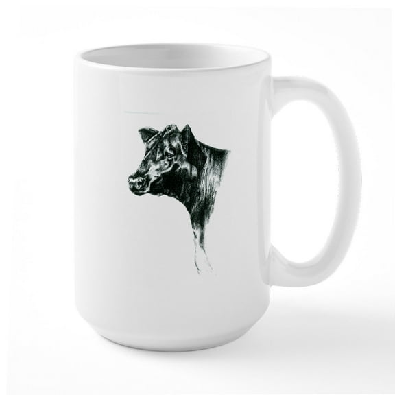CafePress - Angus Cow Ceramic Mug - 15 oz Ceramic Large White Novelty Mug