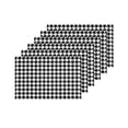 thumbnail image 4 of MKHERT Classical Black and White Houndstooth Checkered Pattern Placemats Table Mats for Dining Room Kitchen Table Decoration 12x18 inch,Set of 6, 4 of 4