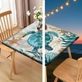 thumbnail image 3 of Fitted Tablecloth Square with Elastic Indoor Outdoor Table Cover Square Elastic Tablecloths for Tables Waterproof Wipeable Table Cloths for,Picnic,Kitchen,Dinner 36"X36", 3 of 4
