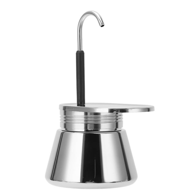 Single Mocha Pot, Stainless Steel Hand Pour Latte Classic Coffee Pot Italian Coffee Maker For Cafe Bar