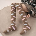 thumbnail image 6 of Roncen Womens Thigh High Fuzzy Socks Warm Winter Over Knee High Long Heart Print Fluffy Cozy Fleece Socks, 6 of 6