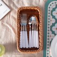 thumbnail image 2 of Cutlery Storage Basket Serving Utensils Baskets Weave Bread, 2 of 6