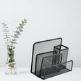thumbnail image 4 of 1 Piece Metal Organizer Letter Paper Document Storage Magazine Holder Stand Rack Letter Shelf Rack - Black, 4 of 8