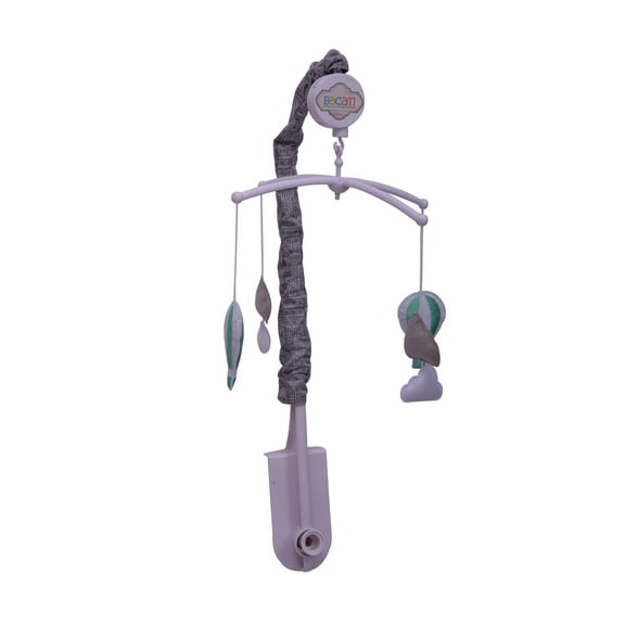 Bacati - Clouds in the City Mint/Grey Musical Mobile