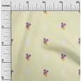 thumbnail image 1 of oneOone Viscose Jersey Light Yellow Fabric Leaves Block Craft Projects Decor Fabric Printed By The Yard 60 Inch Wide, 1 of 5